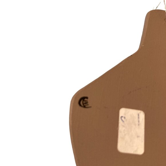 Native American Decorative Wood Ornament With Turquoise Accent - Picture 3 of 5